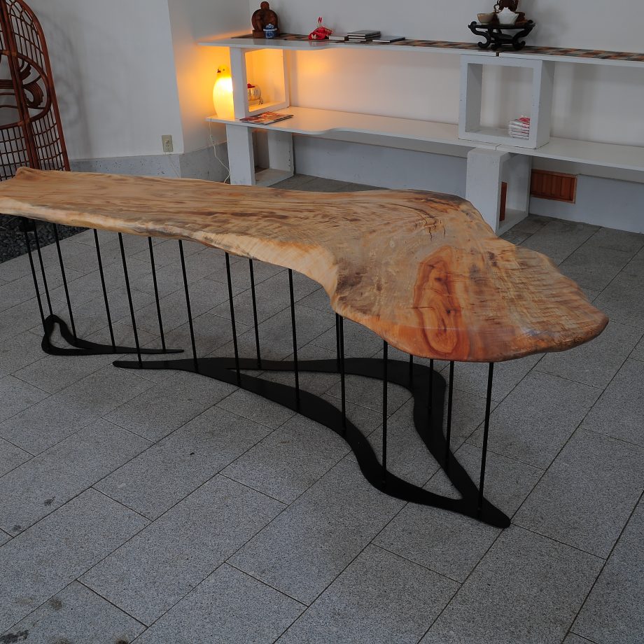 Sculptural dining table by Morgan Robinson